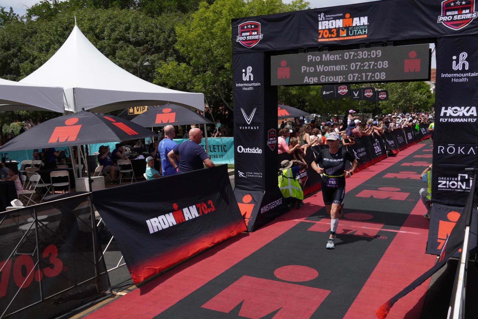 Finish line of race. Join the C2C Hub racing team. An athlete community committed to performance.